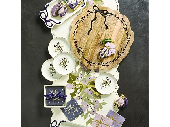 Appetizer Plates - Set of 4 Lilac Bow