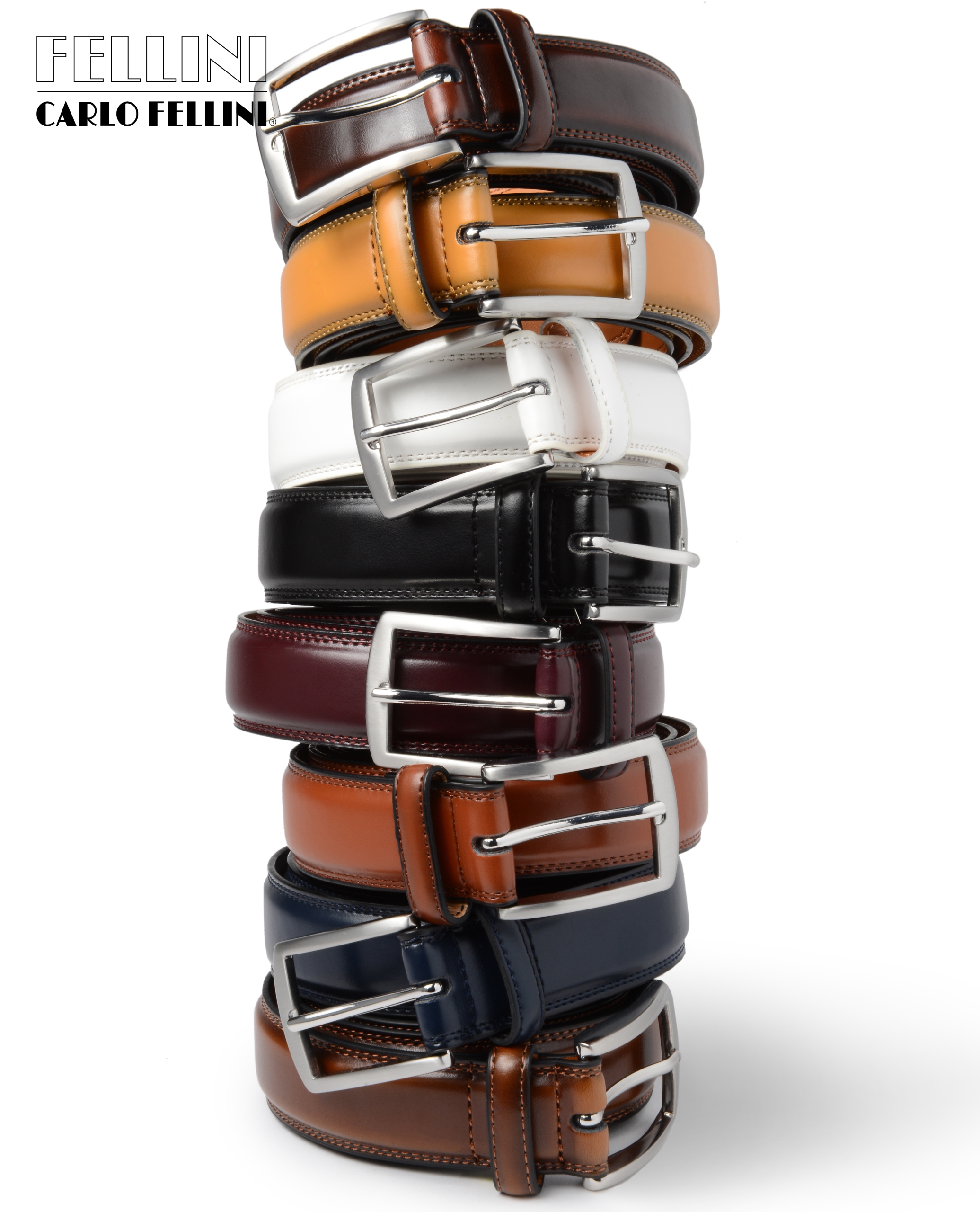 1, 2, 3, 4, 6-Pack Leather Dress Belt - Gallery 32
