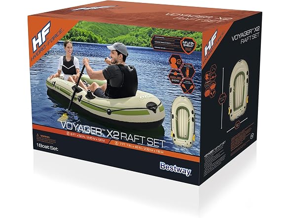 Hydro-Force Voyager X3 Inflatable Raft Set 9'8"
