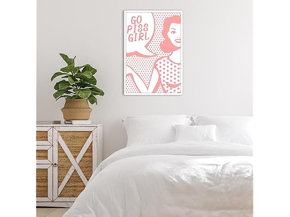 BNGFDV Go Piss Girl Wall Art Trendy