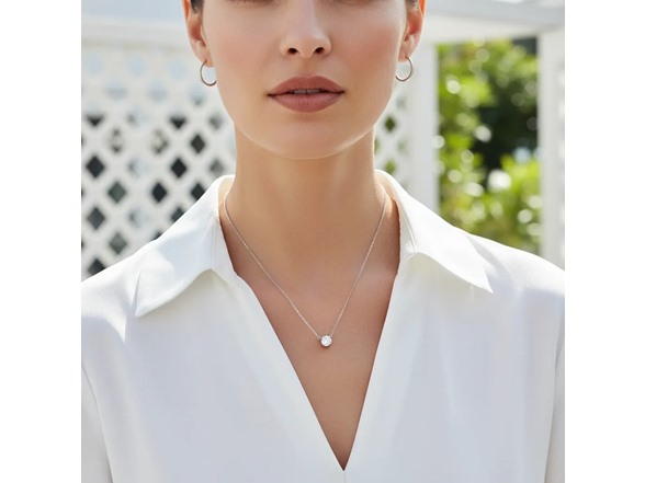 Moissanite Diamond Pendant Necklace