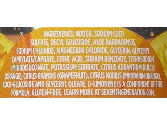 Seventh Generation Citrus Wash 12oz