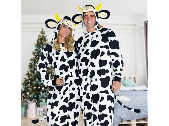 Amscan Black/White Cow Zipster (Adult Small/Me)