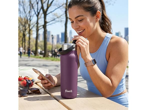S'well Recycled Stainless Steel Explorer 24oz, Plum
