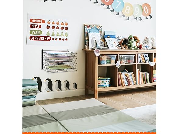 Wall-Mounted Art Drying Rack, 8-Shelves