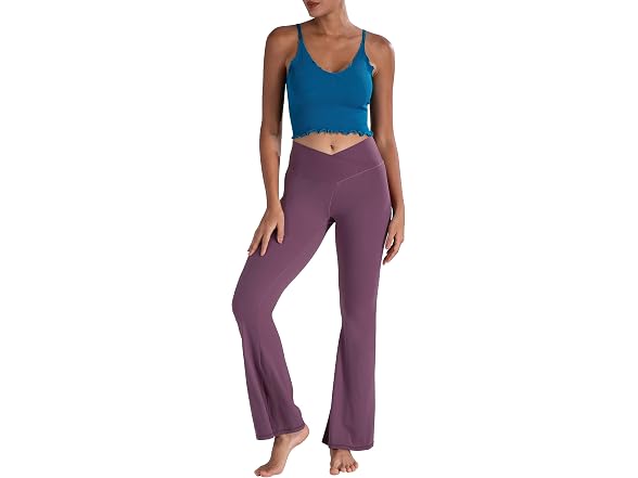 Sunzel Flare Leggings 30in L Burgundy