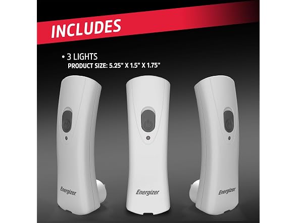 Energizer Weatheready Rechargeable LED Plug In Lights 3PK