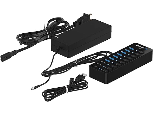 SABRENT 10-Port USB 3.0 Hub 60W Powered