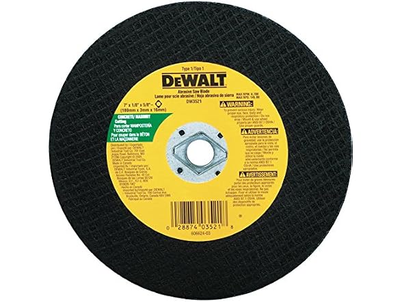 DEWALT Circular Saw Cutting Wheel 7 X 1/8 X