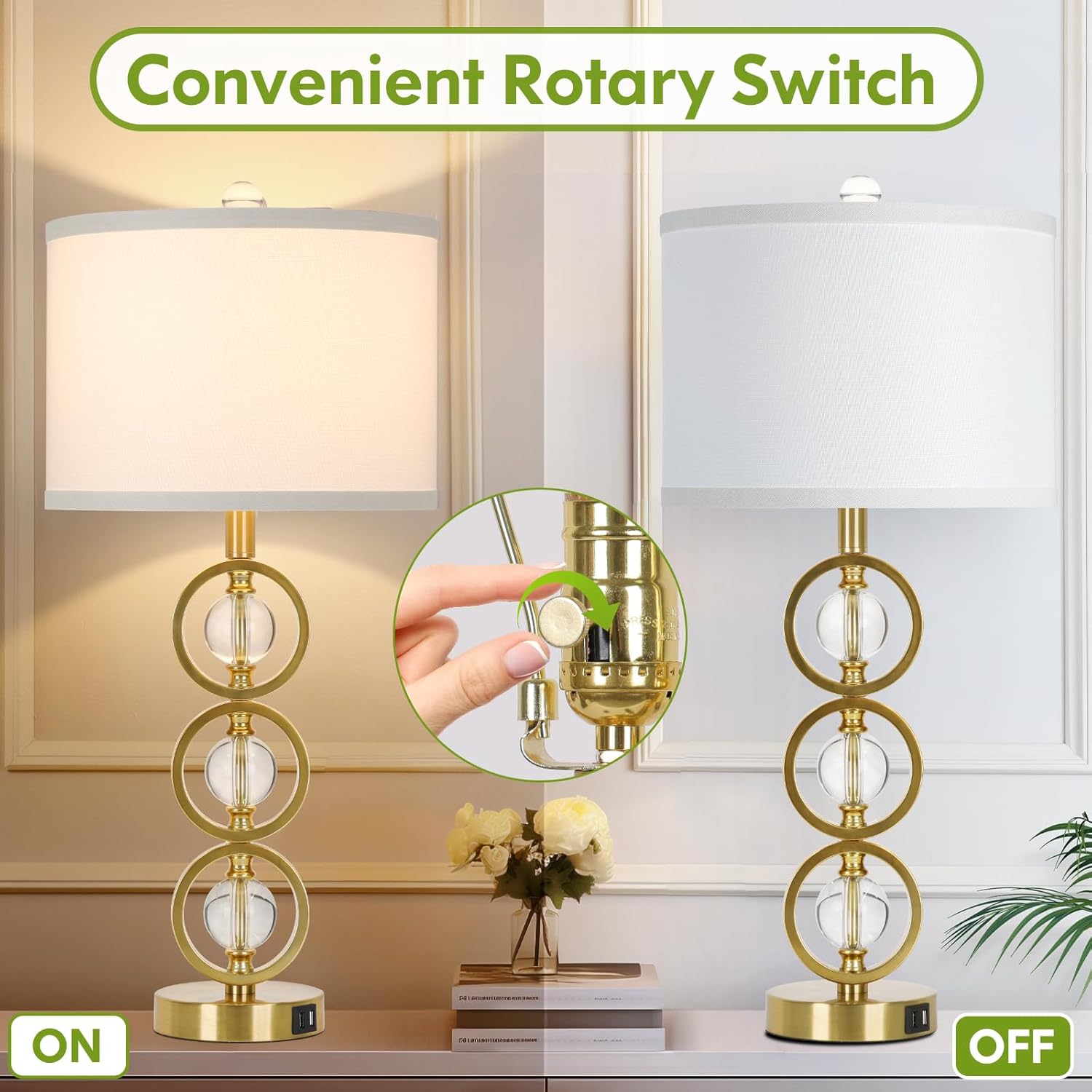 VerRon Set of 2 Modern Table Lamps - Gallery 13