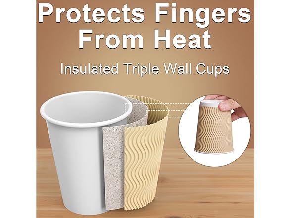 Luckypack Hot Paper Cups 12 oz