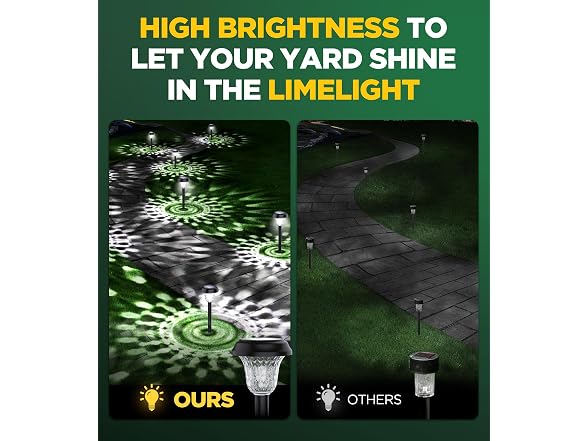 AUVERI LIFE Outdoor Bright Solar Pathway Lights