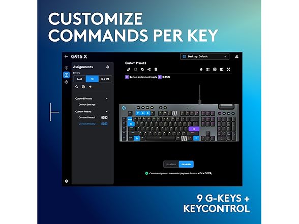 Logitech G915 X Low-Profile Mechanical Keyboard