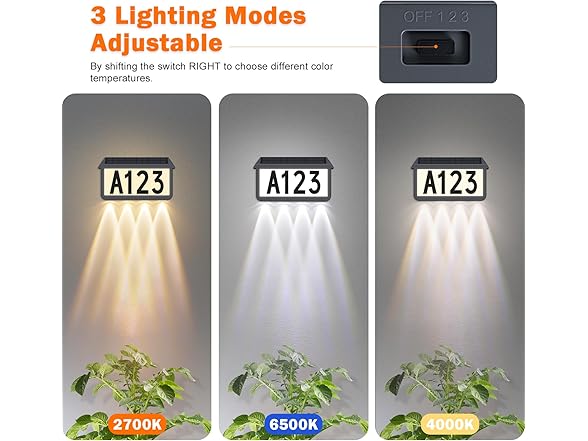 Brightever Solar Address Signs Light Grey