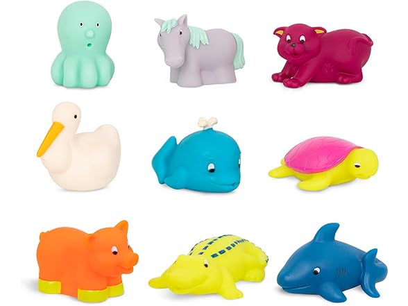 B. toys – Animal Bath Squirts 9-Pk