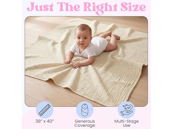 Mère & Moi: Muslin Baby Blanket – 2 Pack