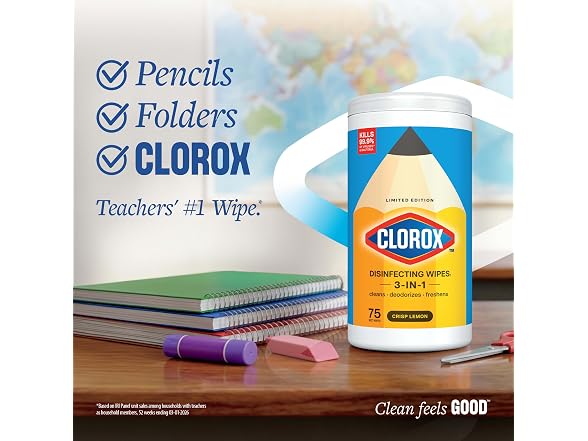 Clorox Disinfecting Wipes Crisp Lemon 75ct