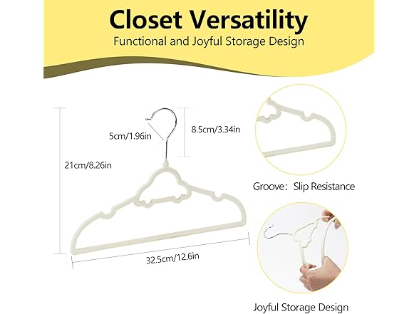 GoodtoU 50 Pack Kids Velvet Hangers