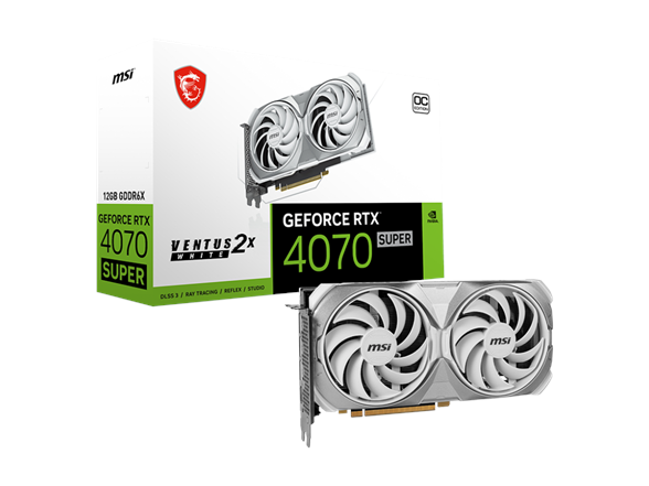 MSI GeForce RTX 4070 SUPER 12G VENTUS 2X WHITE OC