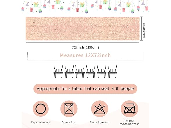 B-COOL Rose Gold Sequin Table Runner 12 Pack 