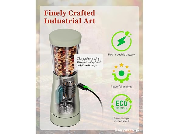 Electric Salt and Pepper Grinder Set