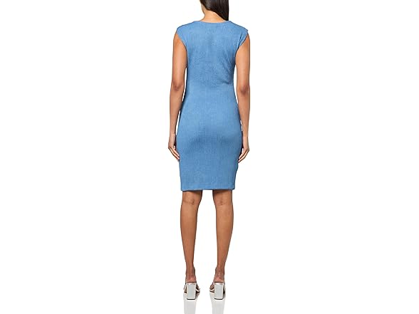 HALSTON H Womens Sleeveless Boat Neck Dress