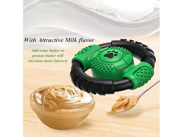 CSDKFCG Squeaky Dog Toys,Steering Wheel Shape