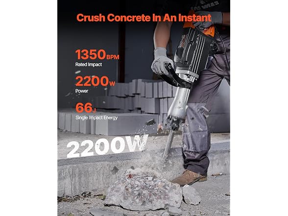 Demolition Jack Hammer, 2200W 1400 BPM Jack