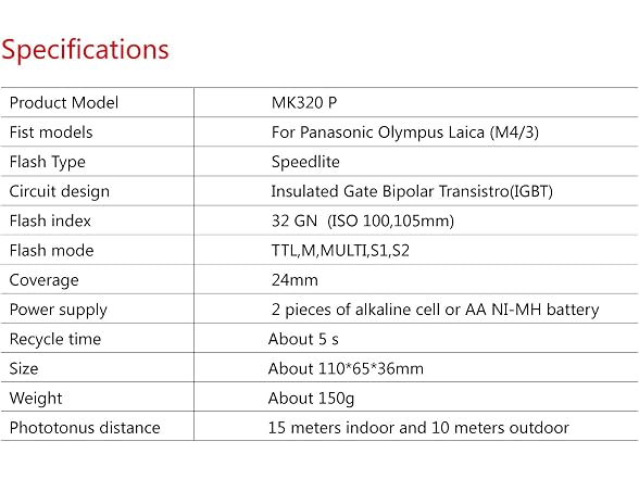 MaiJin MEIKE MK-320P Mini TTL Speedlite