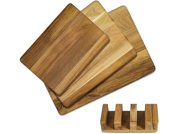Teak Cutting Boards Set