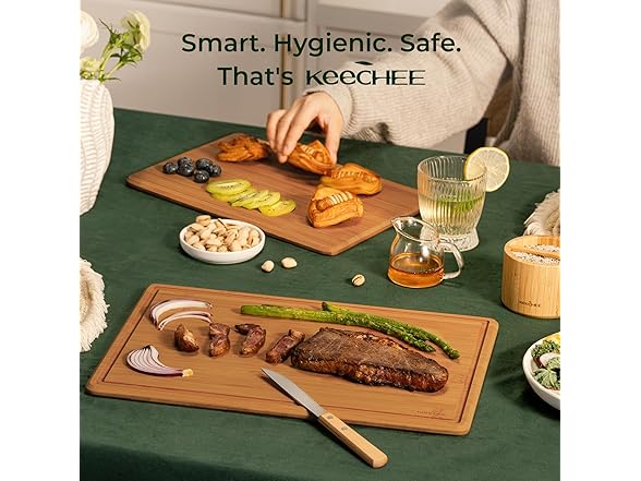 2Pcs Bamboo Cutting Board
