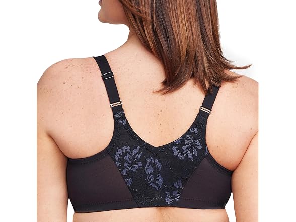 Glamorise Women (46F) Full Figure Lacey T-Back Bra