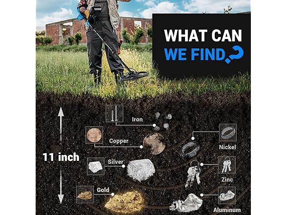 Metal Detector adjusts 19-50" IP68 Waterproof Coil