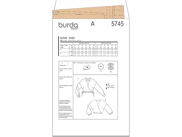 Burda Misses' Blouse Sewing Pattern Packet