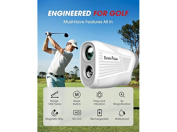 White 1300 Yards Golf Range Finder