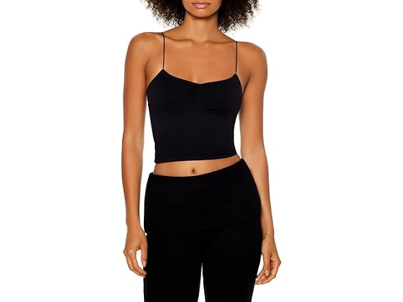 Forever 21 Women (L) Seamless Ruched Cropped Cami