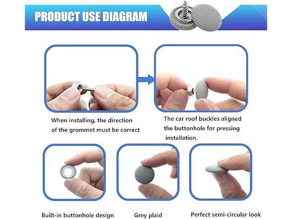 stymart stymart 60 pcs Car Roof Snap Rivets Reta