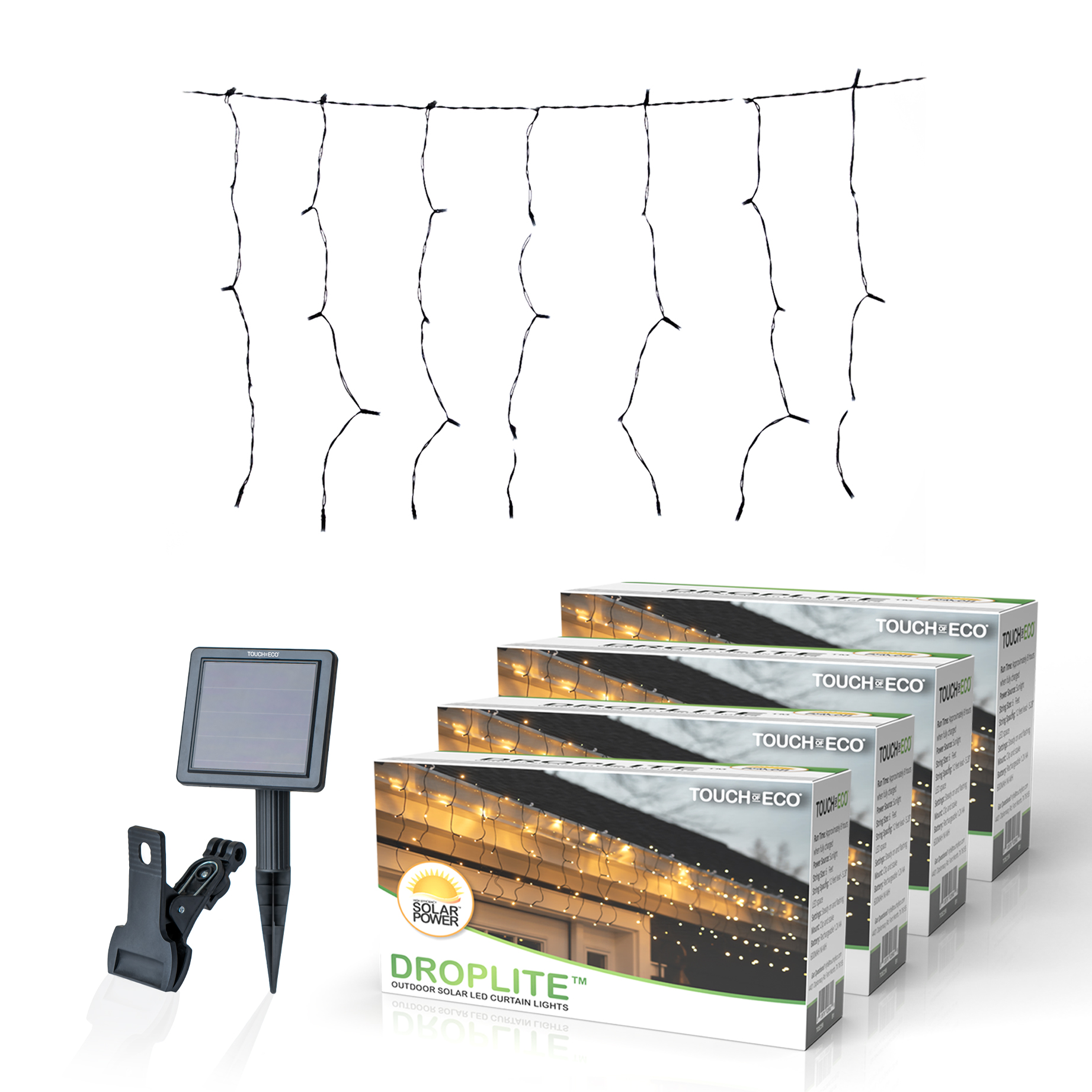Droplite Solar 110 LED Curtain String Light - Gallery 11