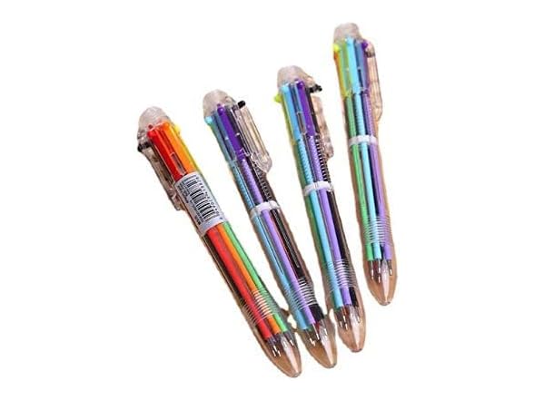 KDDOM 4 Pcs Multicolor Retractable Pen