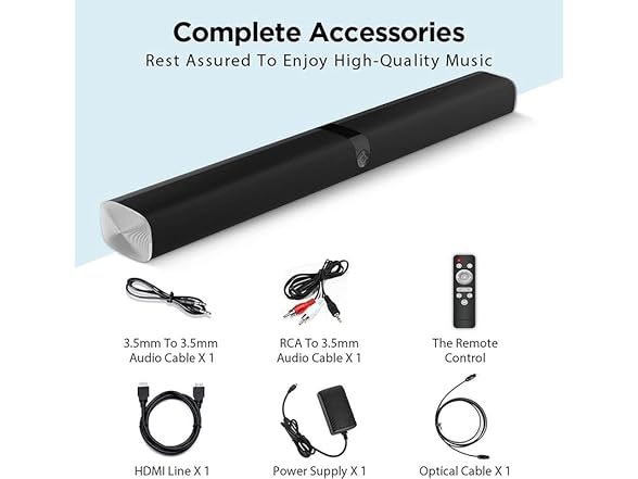 Assist trust Sound Bars for TV, Assistrust KY8000 TV Bar 50W (Open Box)