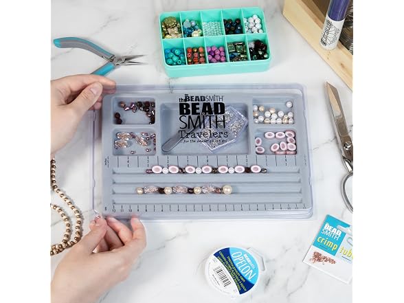 Beadsmith Mini Bead Board Grey Flocked