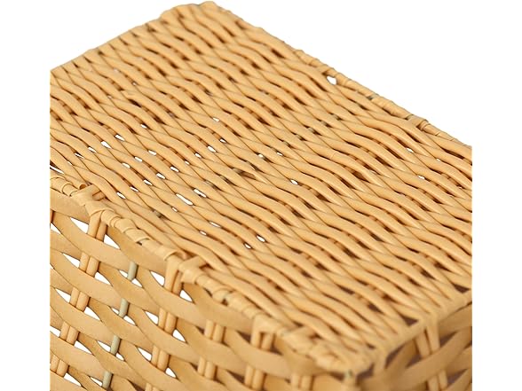 Sukkiri Homu Trapezoid Storage Basket with Handle, Set of 2 Natrual