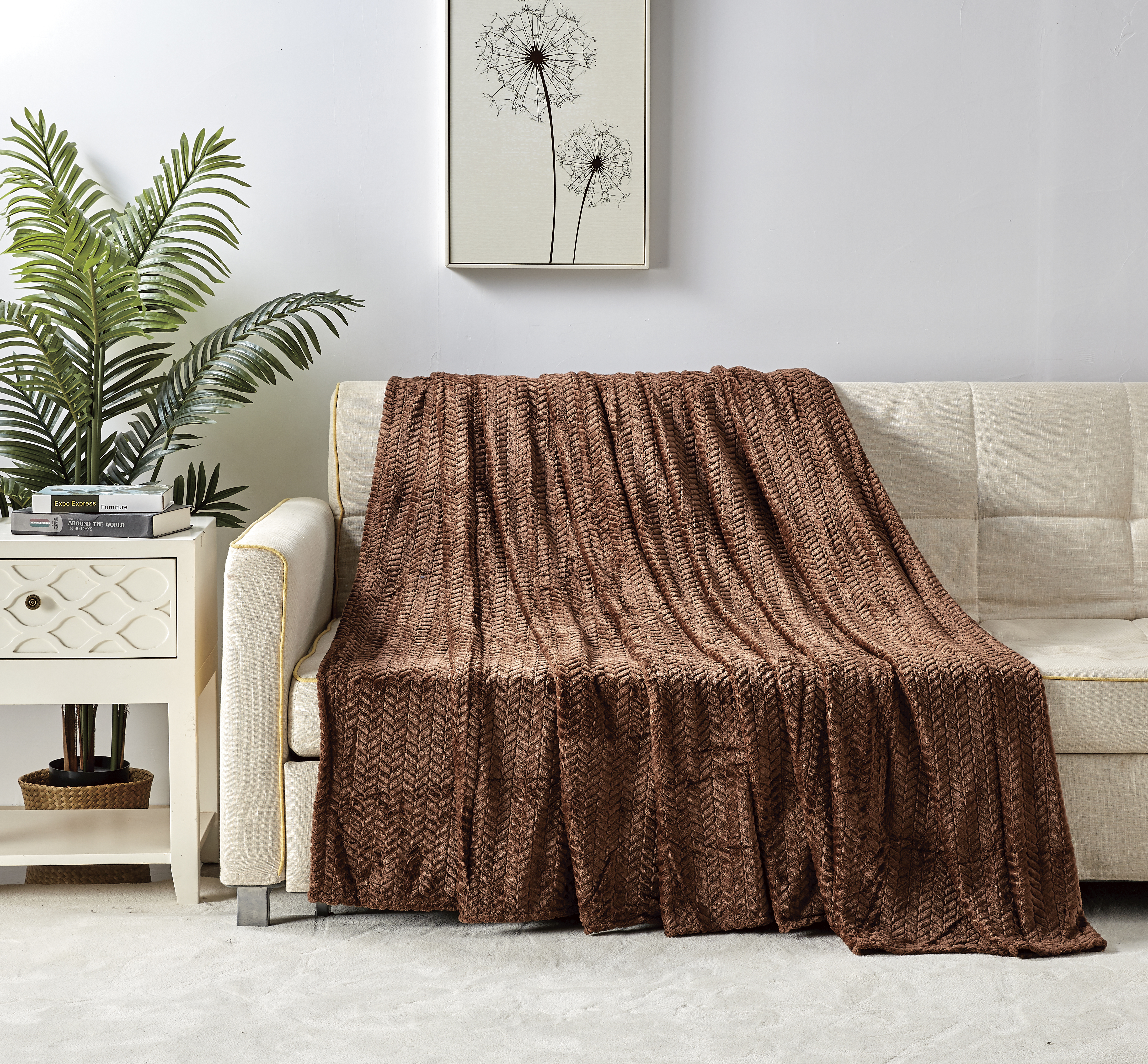 Chevron Braided Queen Blanket 86" x 86" - Gallery 29