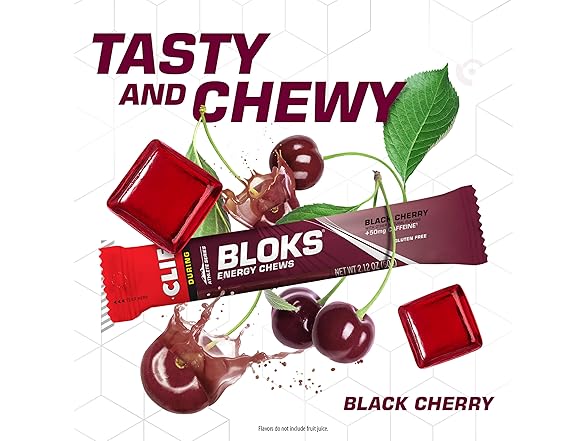 18CT CLIF BLOKS - Black Cherry Flavor with Caffeine