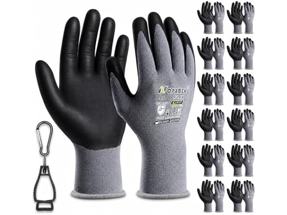 Nopaben Safety Work Gloves 12 Pairs
