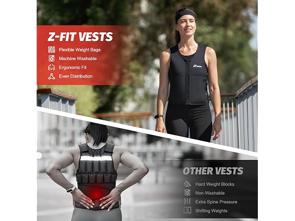 ZELUS Adjustable Weighted Vest 1-10lbs