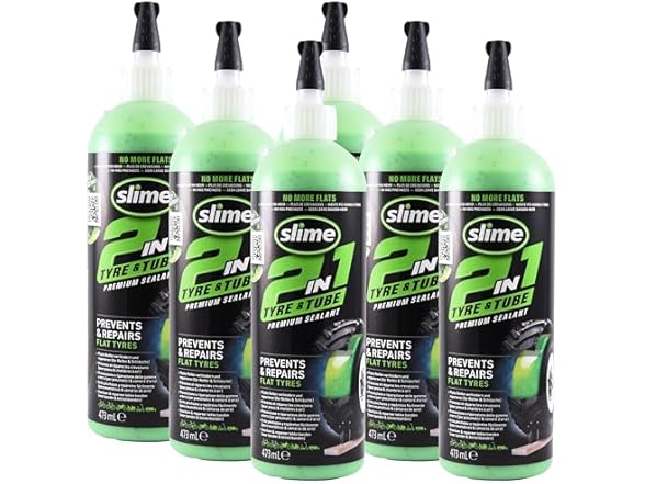 Slime 10193-6PK 2-in-1 Tire and Tube Sealant Puncture Repair Sealant