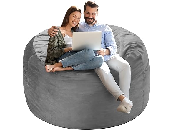 Grey 4 FT Bean Bag Chair
