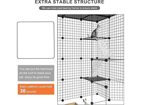 PAWING Cat Crate Playpen with Platform