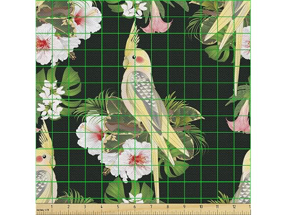 Ambesonne Yellow Bird Fabric by The Yard